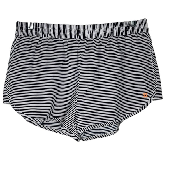 Sweaty Betty London Surfs Up Striped Board Shorts Size Medium Beetle Blue Stripe - Picture 3 of 10
